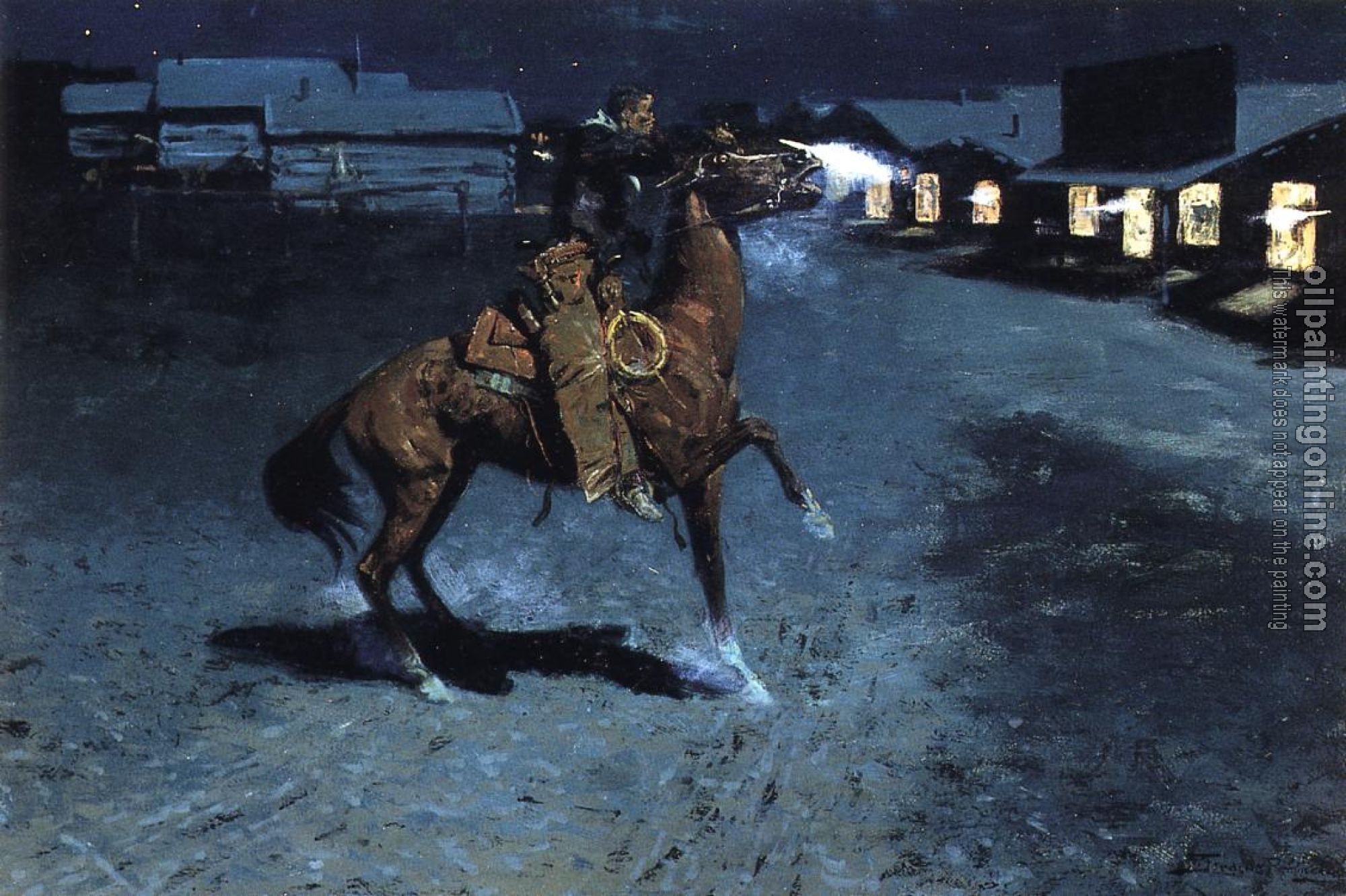 Frederic Remington - An Arguement with the Town Marshall